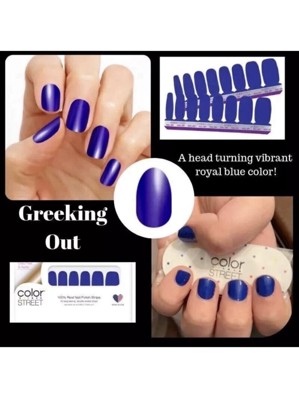 Color Street 100% Real Nail Polish Strips Retired Greeking Out, 2 Packs New